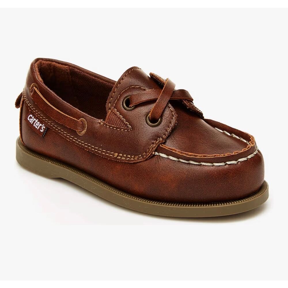 🧺 5 for $25 Sale Carters Toddler Boy Baulk Brown Dress Shoes Size 8 Formal